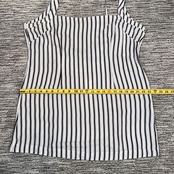 NWT ANTHROPOLOGIE SQUARE NECK GAUZE MINI DRESS Navy/White XL - Picture 10 of 14